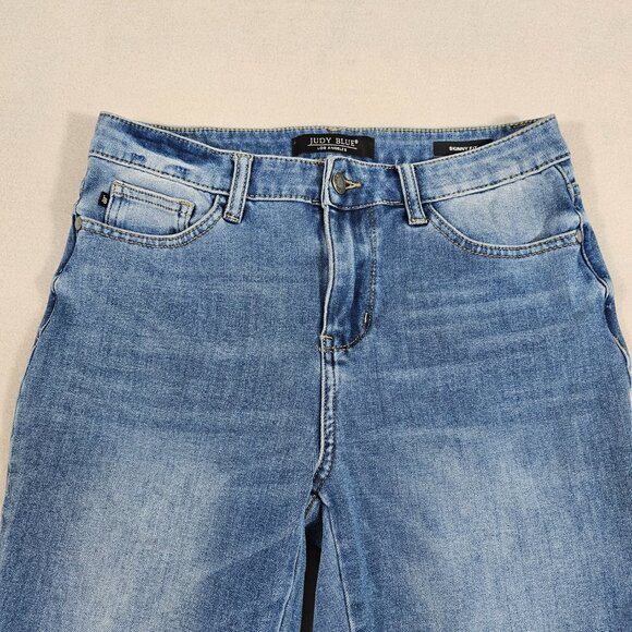 Judy Blue Jeans Womens 7/28 Blue Denim Skinny Fit Mid Rise Designer - Picture 2 of 14